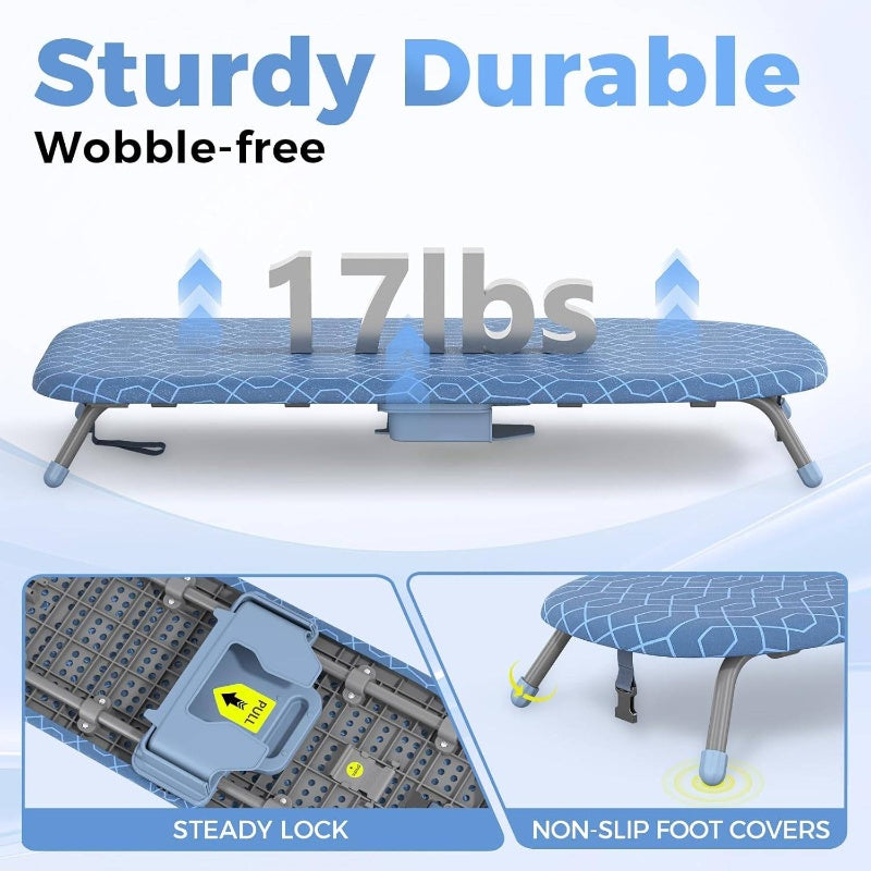 Compact Portable Ironing Board With Iron Holder And Covers