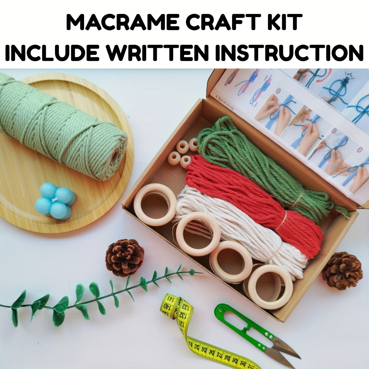 Macrame Gnome Christmas Ornament Kit With Tutorial Video