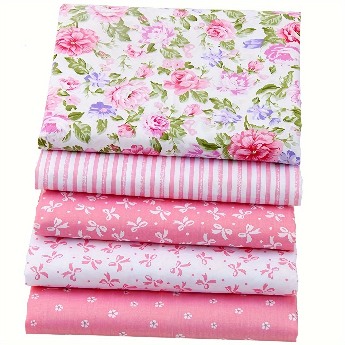 Five Piece Fabric Bundle Precut Quilting Patchwork Material