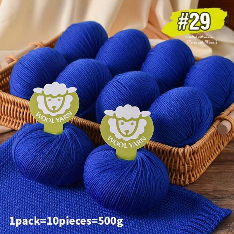 New Sheep Premium Wool Yarn 10 Balls 500g Knitting Kit