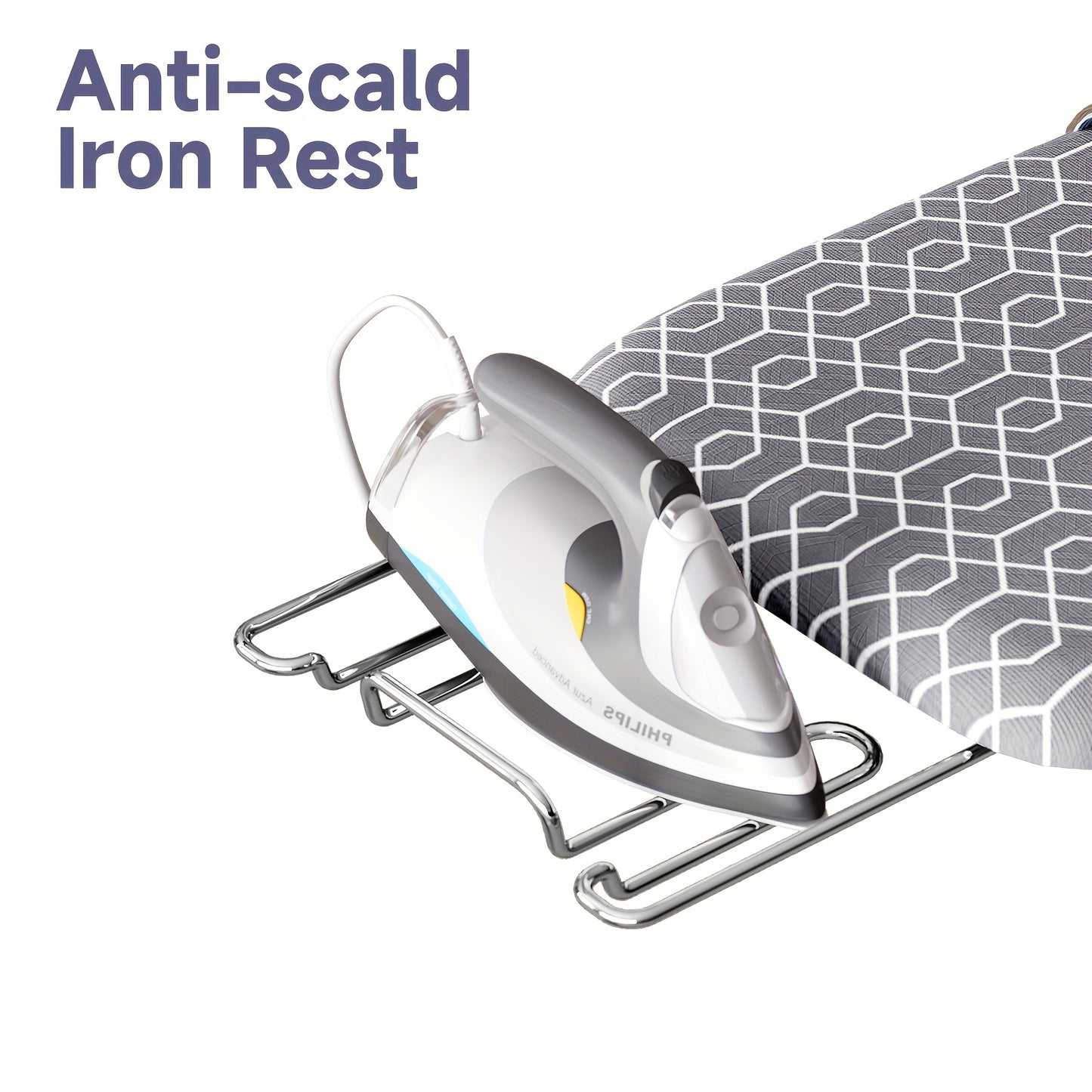 TOOLF Foldable Ironing Board With Iron Rest And Heat Cover