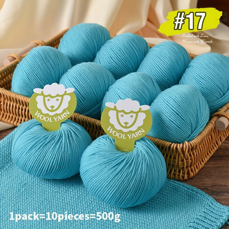 New Sheep Premium Wool Yarn 10 Balls 500g Knitting Kit