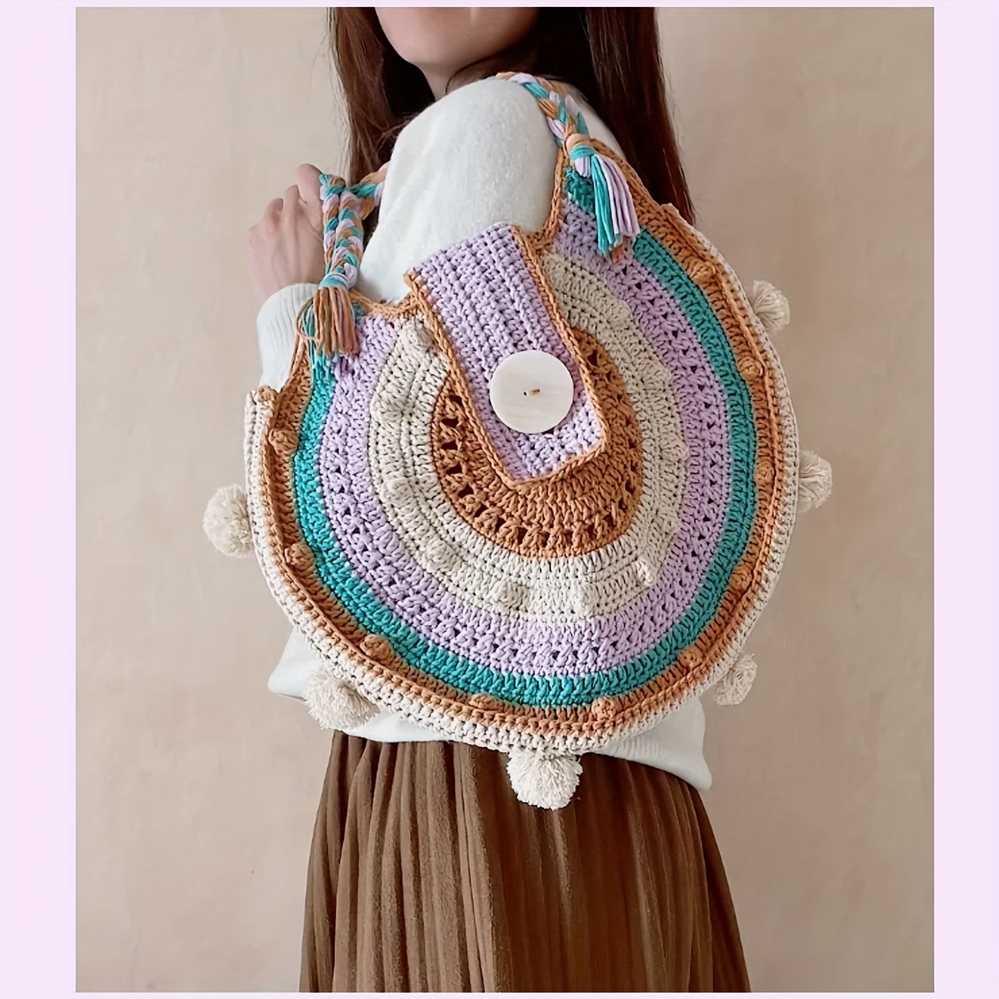 Boho Crochet Bag Making Kit With All Materials Included