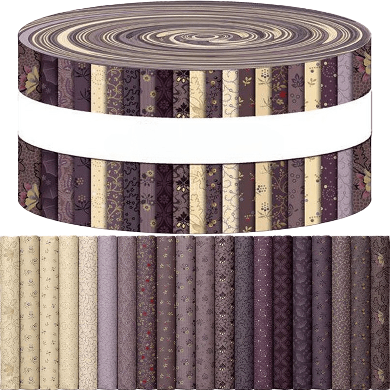 40pcs 6.5*50cm (2.55*19.7in) Premium Textured Purple Pre-Cut Patchwork Fabric, Sewing Material Pack. Suitable for Hand Sewing, Patchwork, Doll Making, Bag Decoration, Home Decor. Hand Wash Only. Sewing Supplies for Sewing Pro