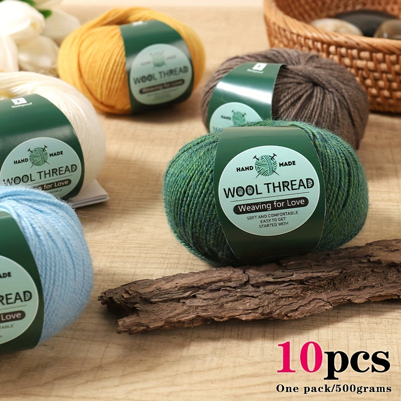 Australian Wool Yarn 10 Balls Pack For Knitting Crocheting