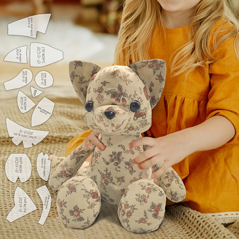 13pcs Fox Making PET Sewing Templates DIY Sitting Fox Shape Pattern Quilting Stencils Handmade Sewing Tools Template Handcrafted Decoration Birthday Holiday Gifts