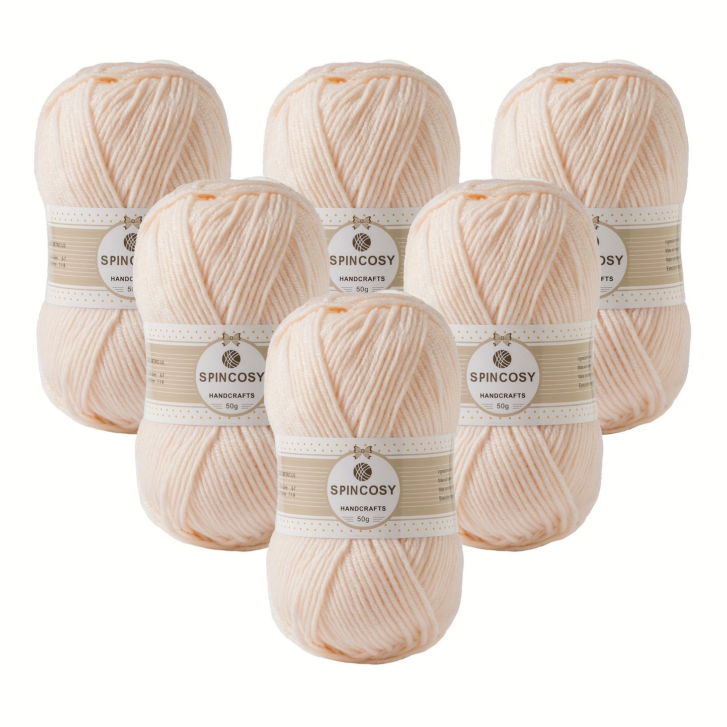 Six Pack 4 Layer Handwoven Crochet Yarn 100 Percent Acrylic