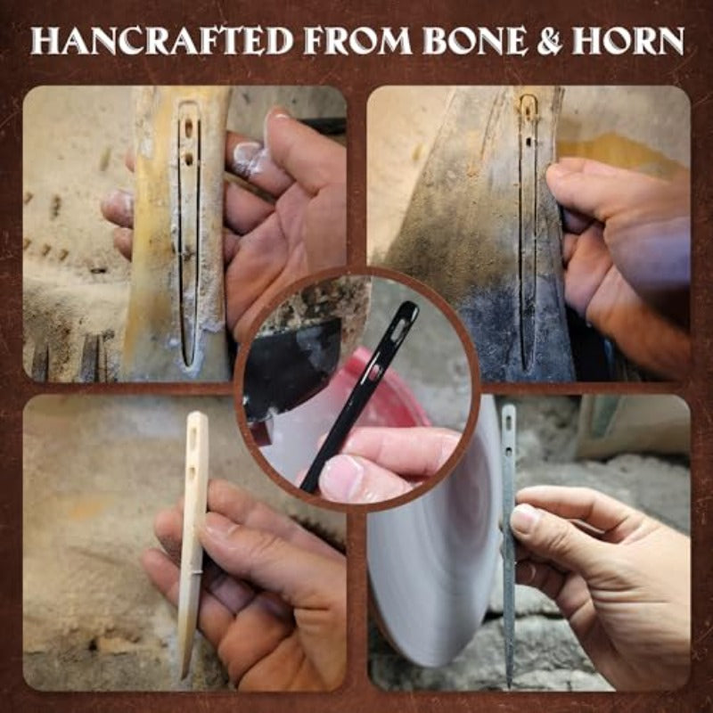 Nalbinding Needle Set Bone And Horn With Large Eye