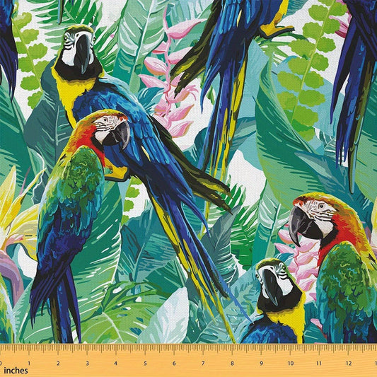 Erosebridal Parrot Upholstery Fabric Outdoor Birds Floral