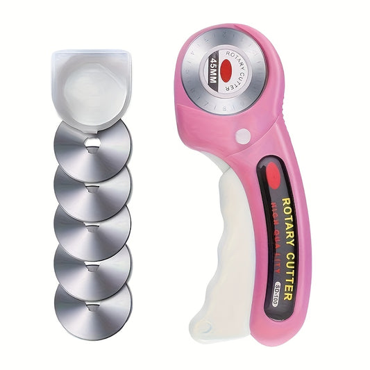 Rotary Cutter With Extra Blades For Fabric And Quilting