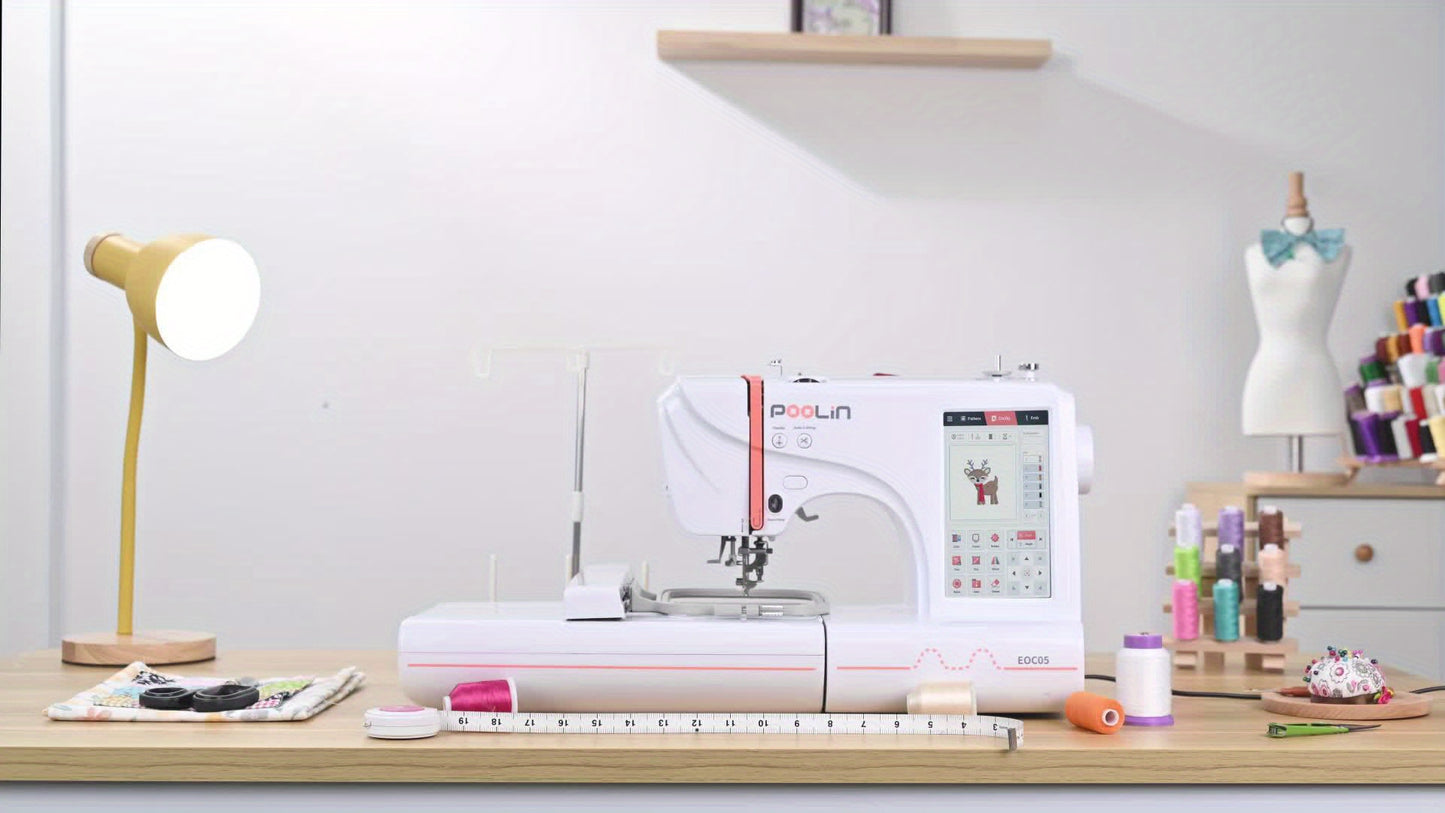 Poolin Computerized Embroidery Machine Starter Kit Included