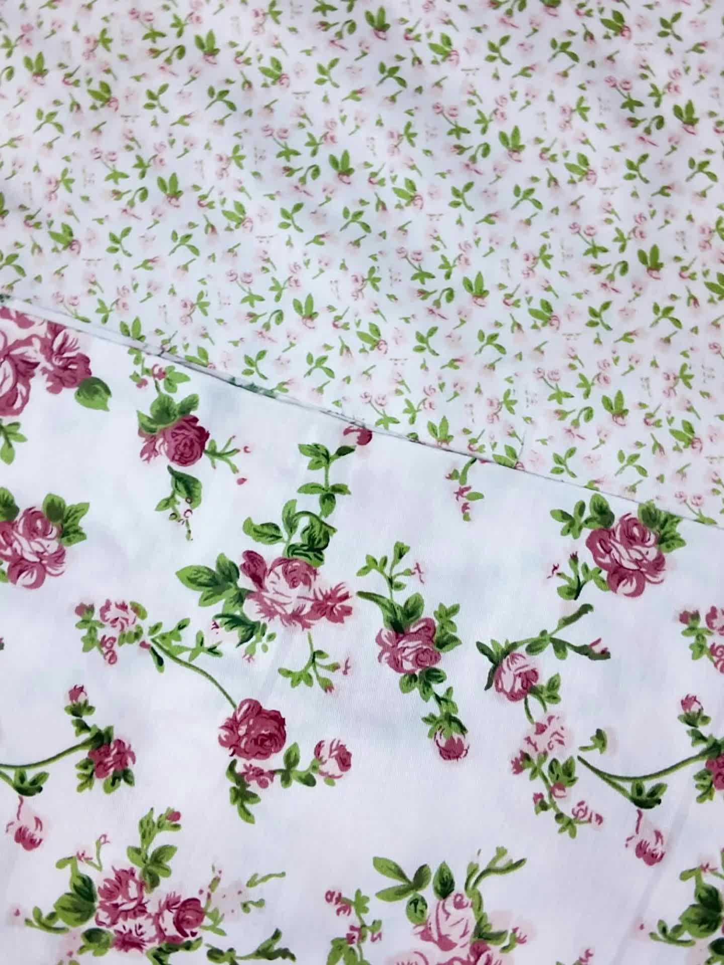 Floral Print Cotton Precut Fabric For Sewing Quilting