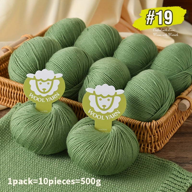 New Sheep Premium Wool Yarn 10 Balls 500g Knitting Kit