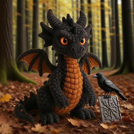 Materia Dragon Amigurumi Crochet Kit With Tools And Pendant