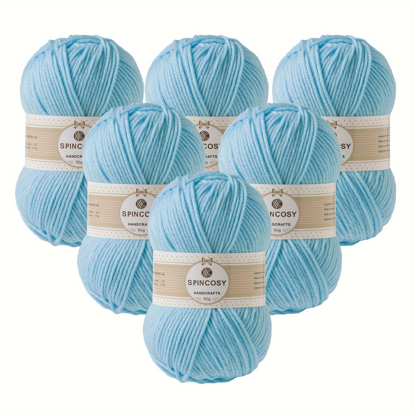 Six Pack 4 Layer Handwoven Crochet Yarn 100 Percent Acrylic