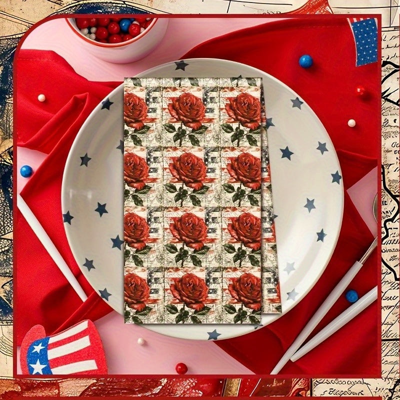 Patelai Patriotic Quilt Fabric Squares American Flag