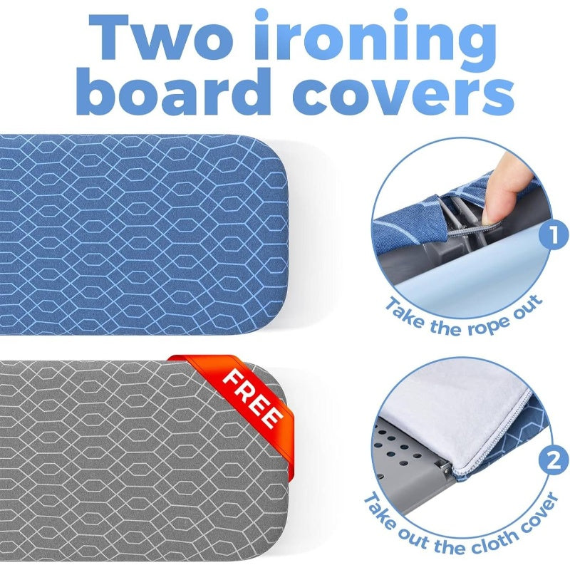 Compact Portable Ironing Board With Iron Holder And Covers