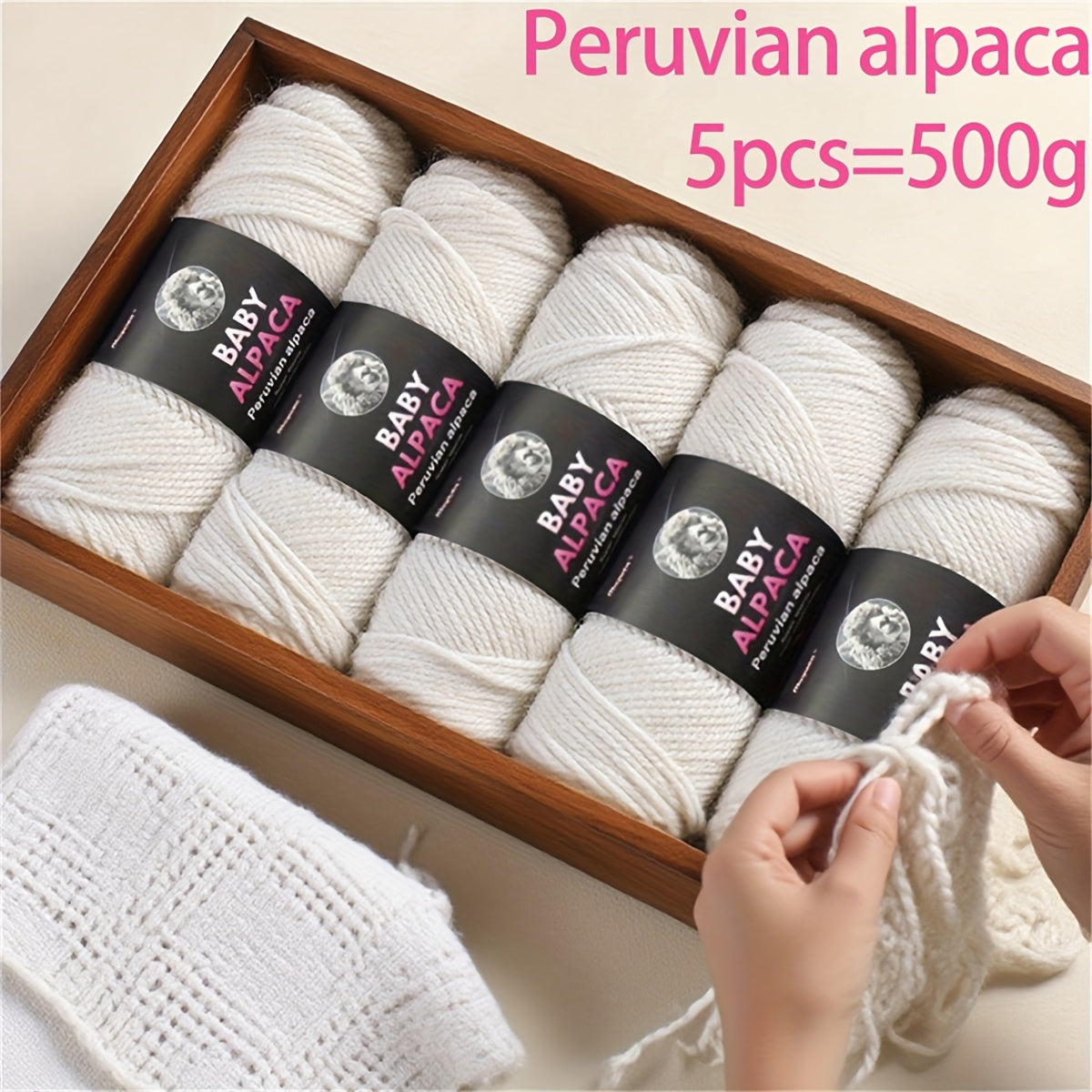 Alpaca Wool Yarn Ultra Soft and Warm for Knitting Projects