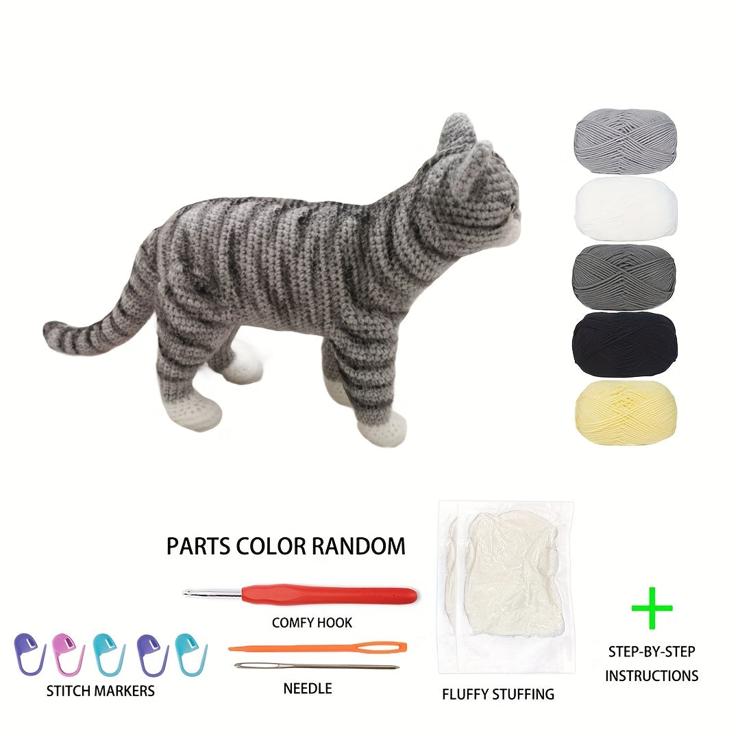 Calico Cat Crochet Kit With Video Tutorial Amigurumi Set