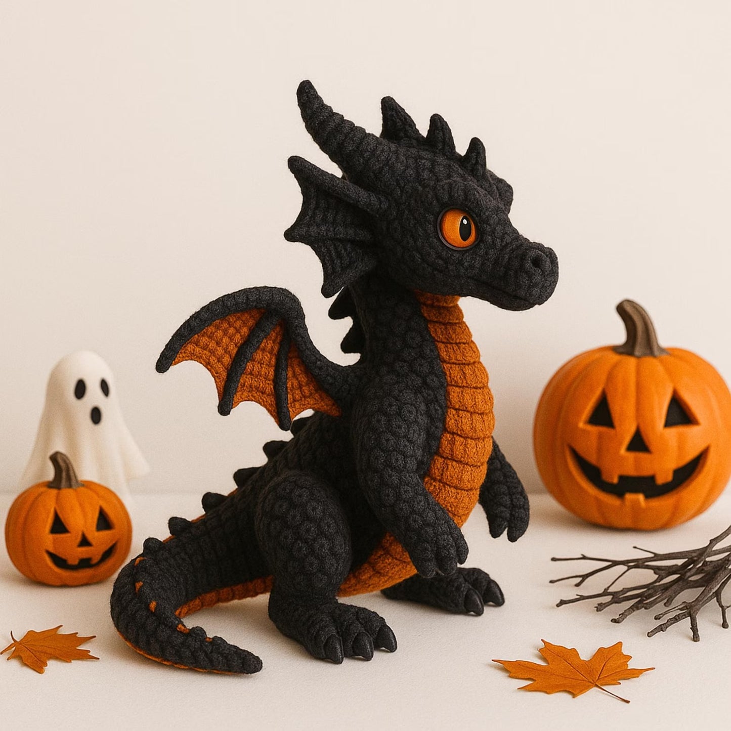 Materia Dragon Amigurumi Crochet Kit With Tools And Pendant