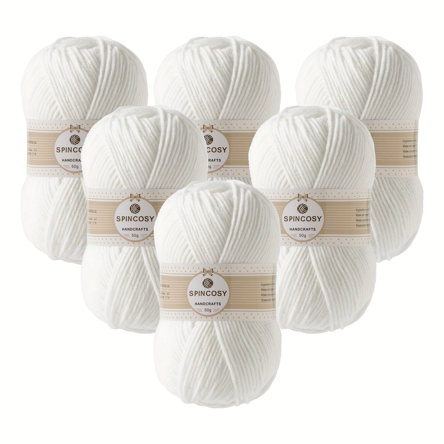 Six Pack 4 Layer Handwoven Crochet Yarn 100 Percent Acrylic
