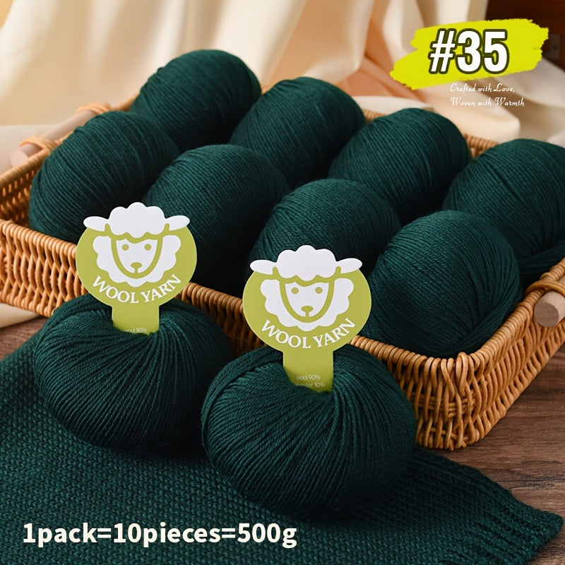 New Sheep Premium Wool Yarn 10 Balls 500g Knitting Kit