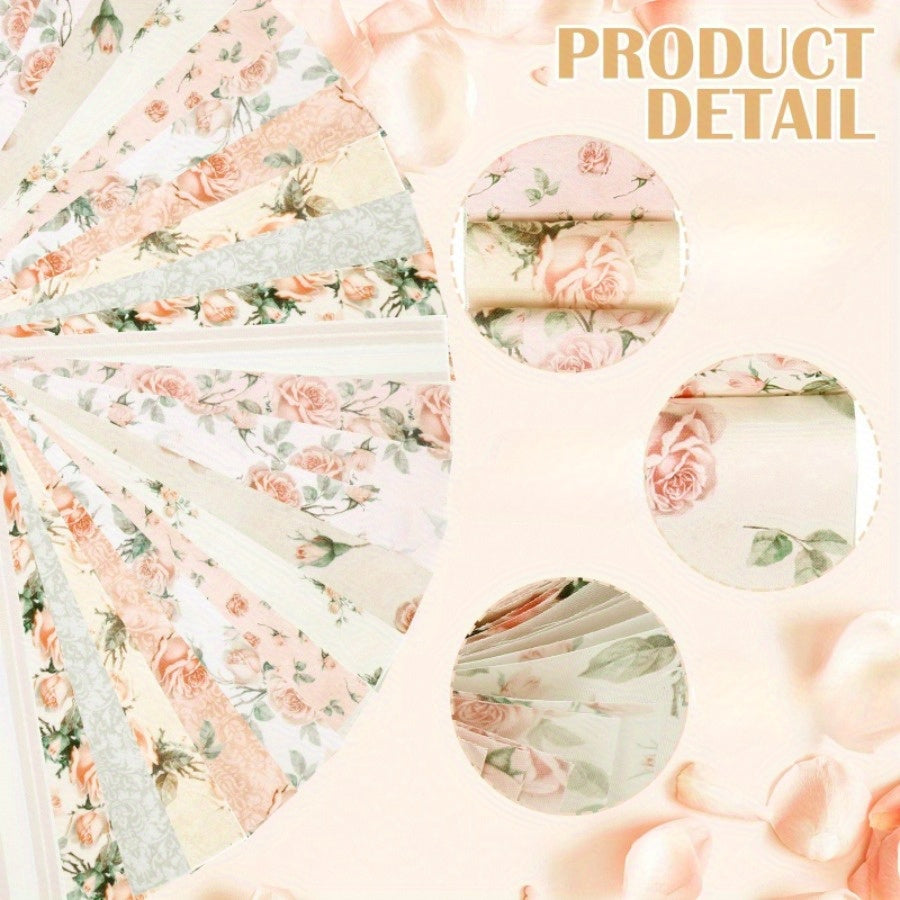 Pastel Quilting Strips Bundle 40pcs Precut Polyester Fabric