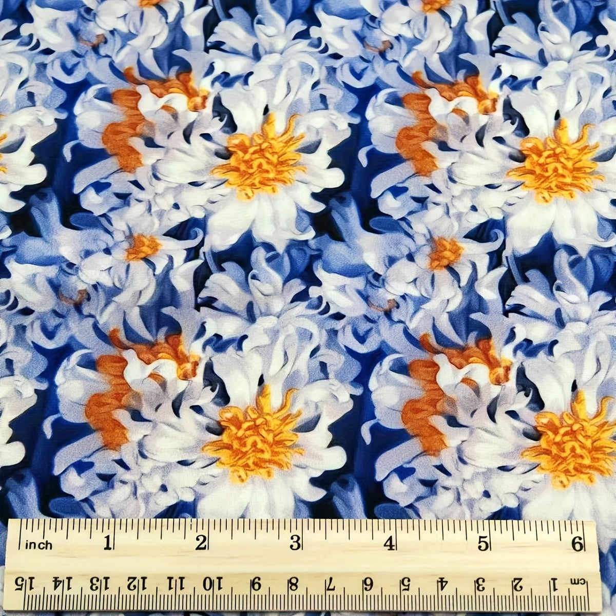 FONDDAY Daisy Print Fabric for DIY Crafts Patchwork