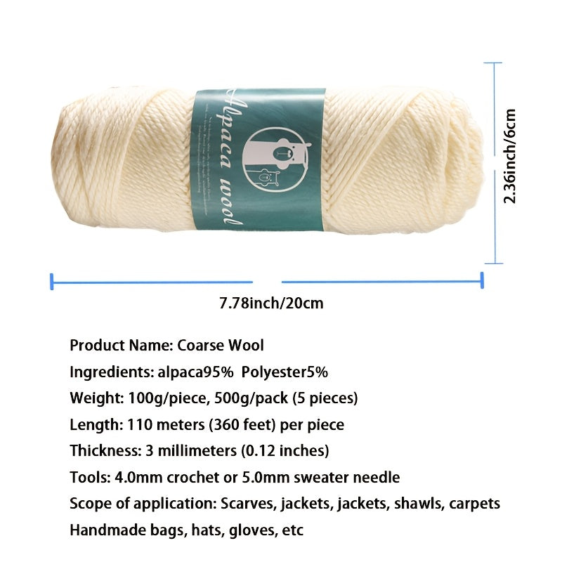 Charm Elves Alpaca Wool Yarn For Hand Knit Projects