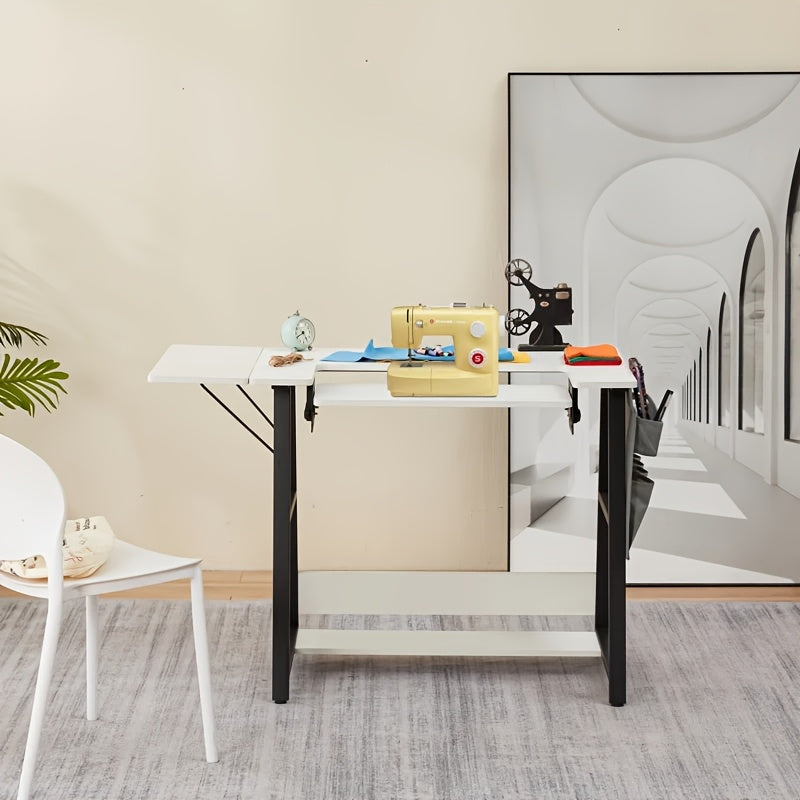 EROMMY Adjustable Folding Sewing Table With Side Pocket