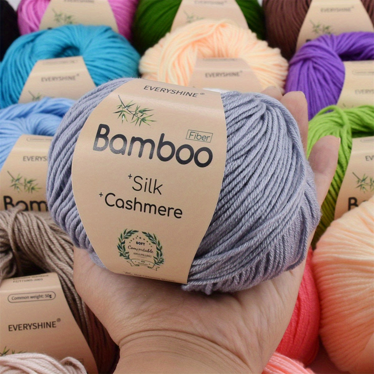 Bamboo Silk Blend Yarn Soft Breathable For Knitting
