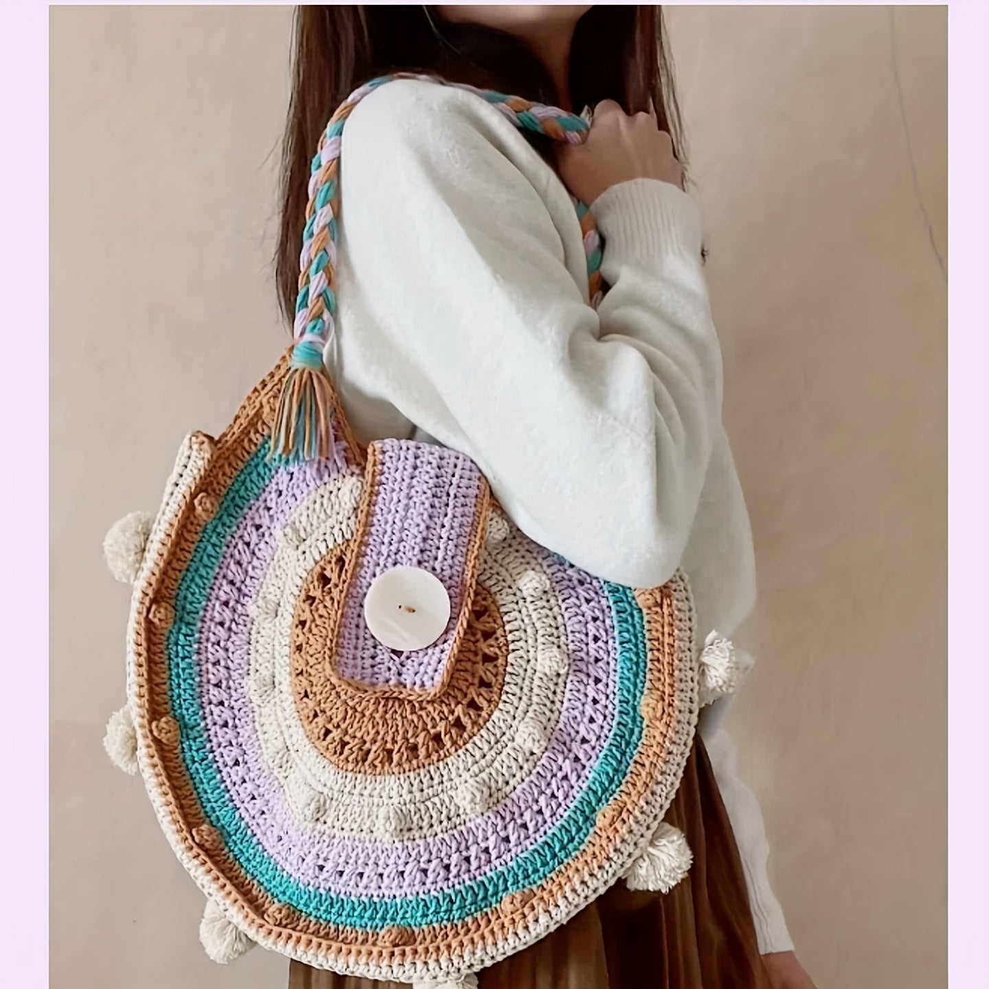 Boho Crochet Bag Making Kit With All Materials Included