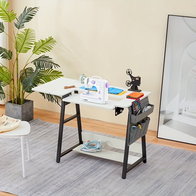 EROMMY Adjustable Folding Sewing Table With Side Pocket