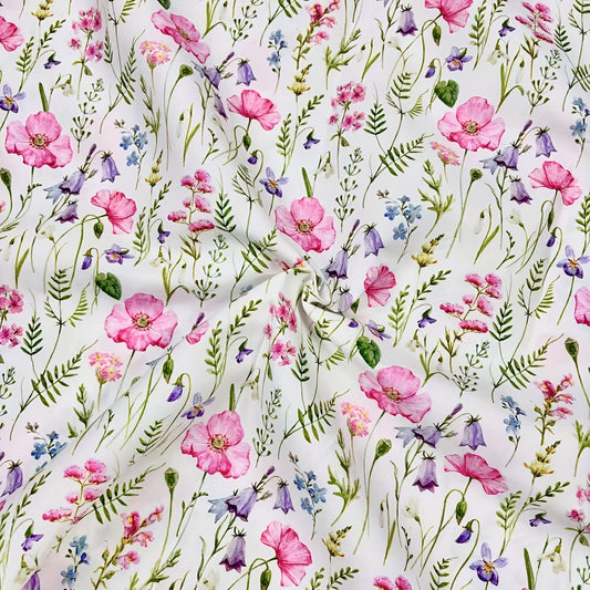 FONDDAY Floral Print Fabric Pastoral Style By The Yard