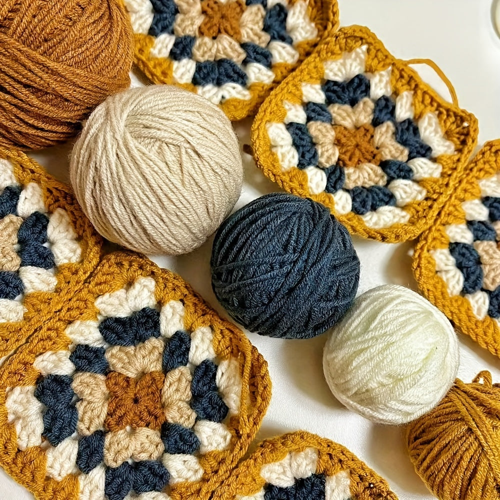 Six Pack 4 Layer Handwoven Crochet Yarn 100 Percent Acrylic
