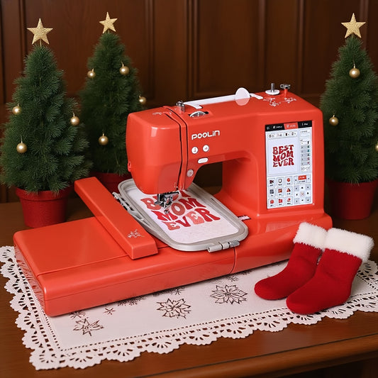 Poolin Computerized Embroidery Machine Starter Kit Included