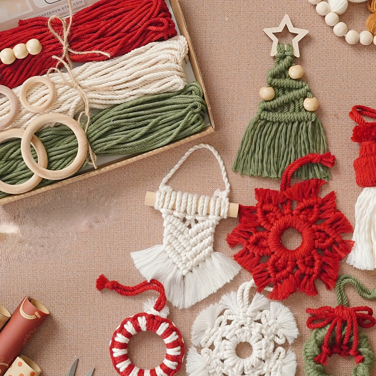 Macrame Gnome Ornaments Kit DIY Step By Step Guide