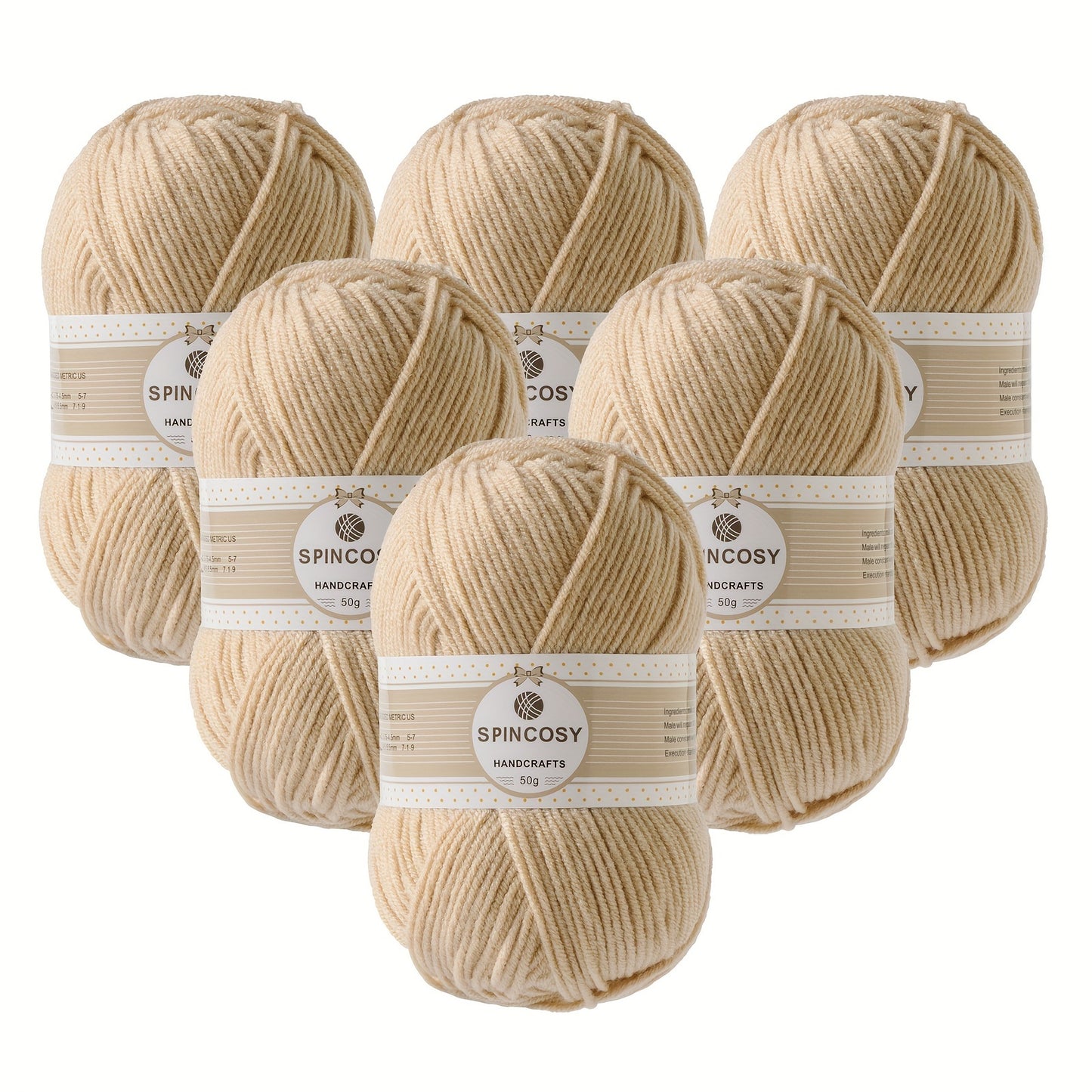Six Pack 4 Layer Handwoven Crochet Yarn 100 Percent Acrylic