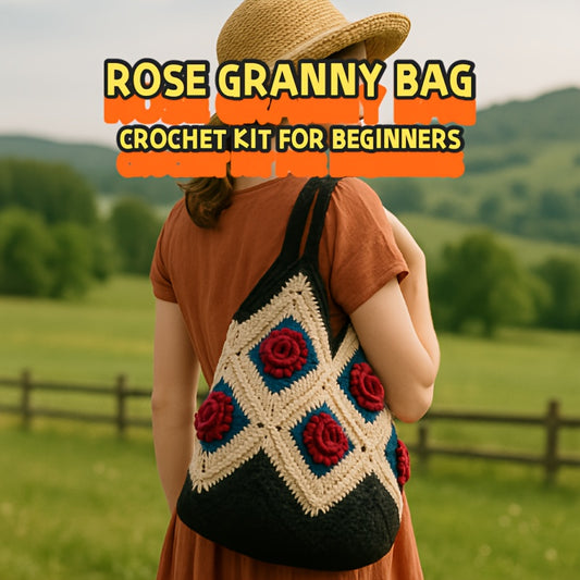 Rose Granny Bag Crochet Kit Crafting Project Pattern