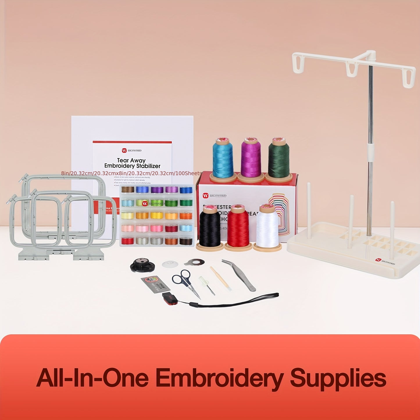 POOLIN Computerized Embroidery Machine with LCD Touchscreen
