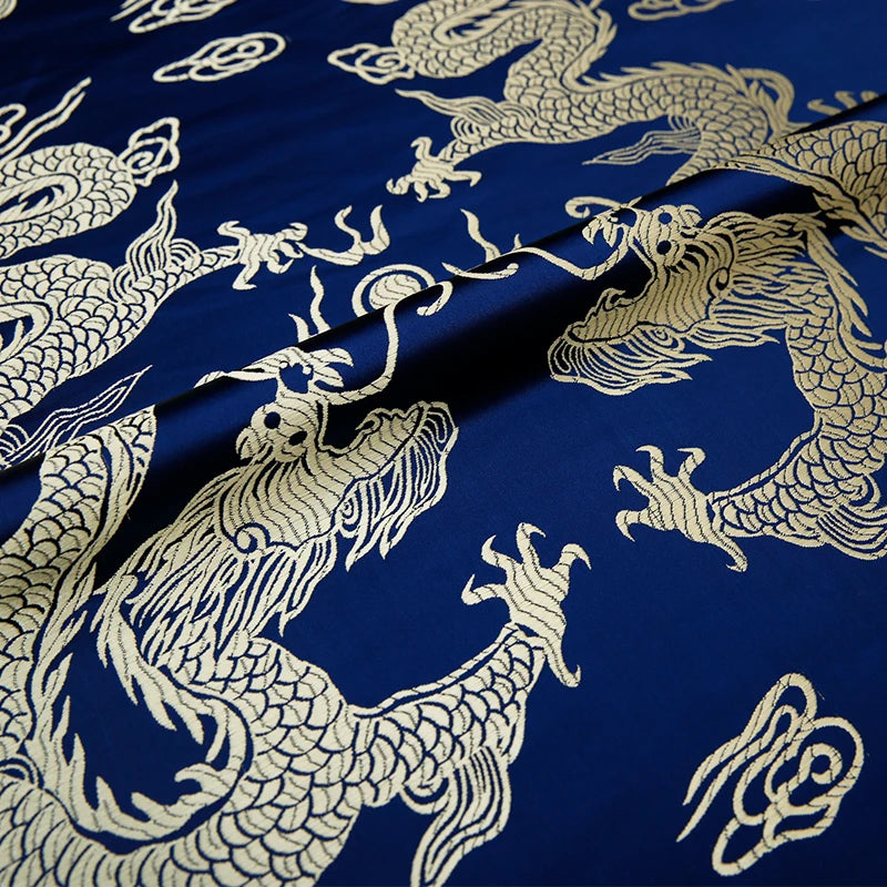 Feature Dragon Pattern Brocade Jacquard Fabric Cheongsam