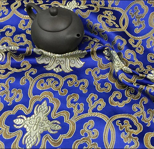 JNLONC Crane Flower Damask Brocade Fabric For Upholstery