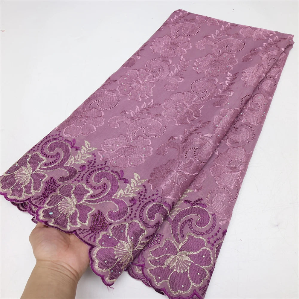 Guangdong Nigerian African Lace Fabric Swiss Voile Textile