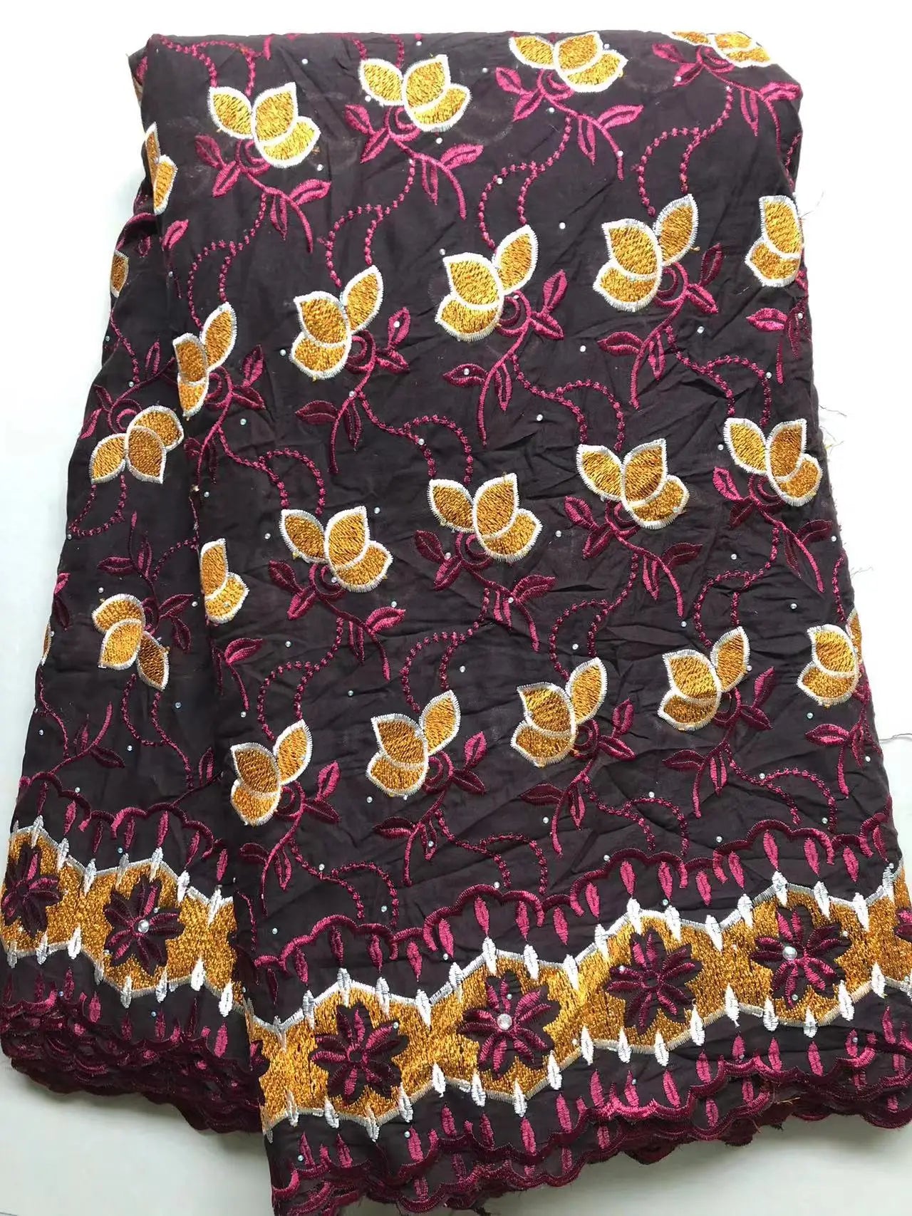 Guangdong Nigerian African Lace Fabric Swiss Voile Textile