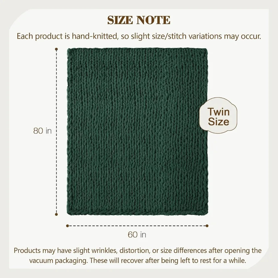 Guangdong CN Chunky Knit Throw Blanket Handcrafted Chenille