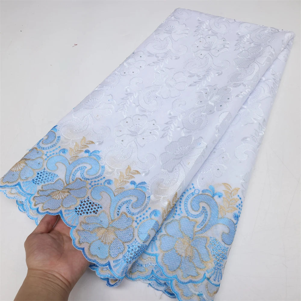 Guangdong Nigerian African Lace Fabric Swiss Voile Textile