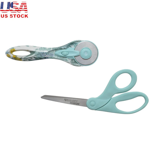 Westcott Sewing Scissor And Rotary Cutter Set 2 Pack