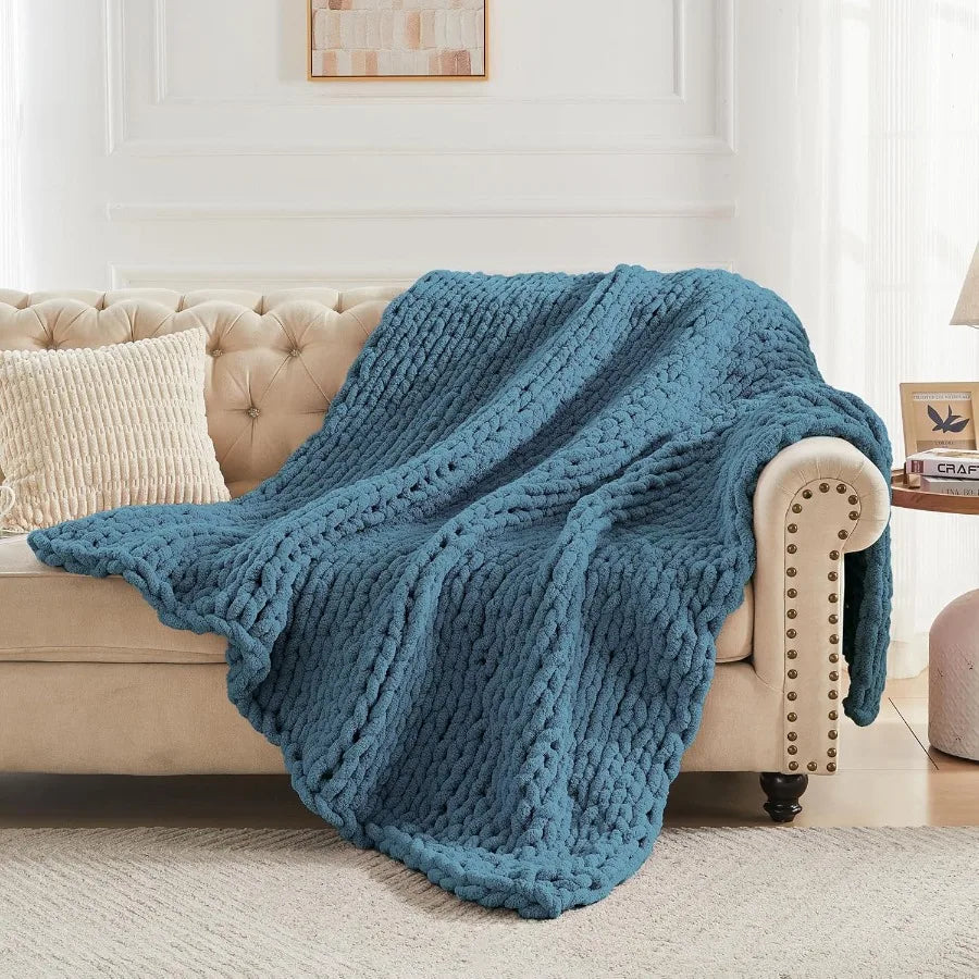 Guangdong Chunky Knit Throw Blanket Soft Fluffy Cotton
