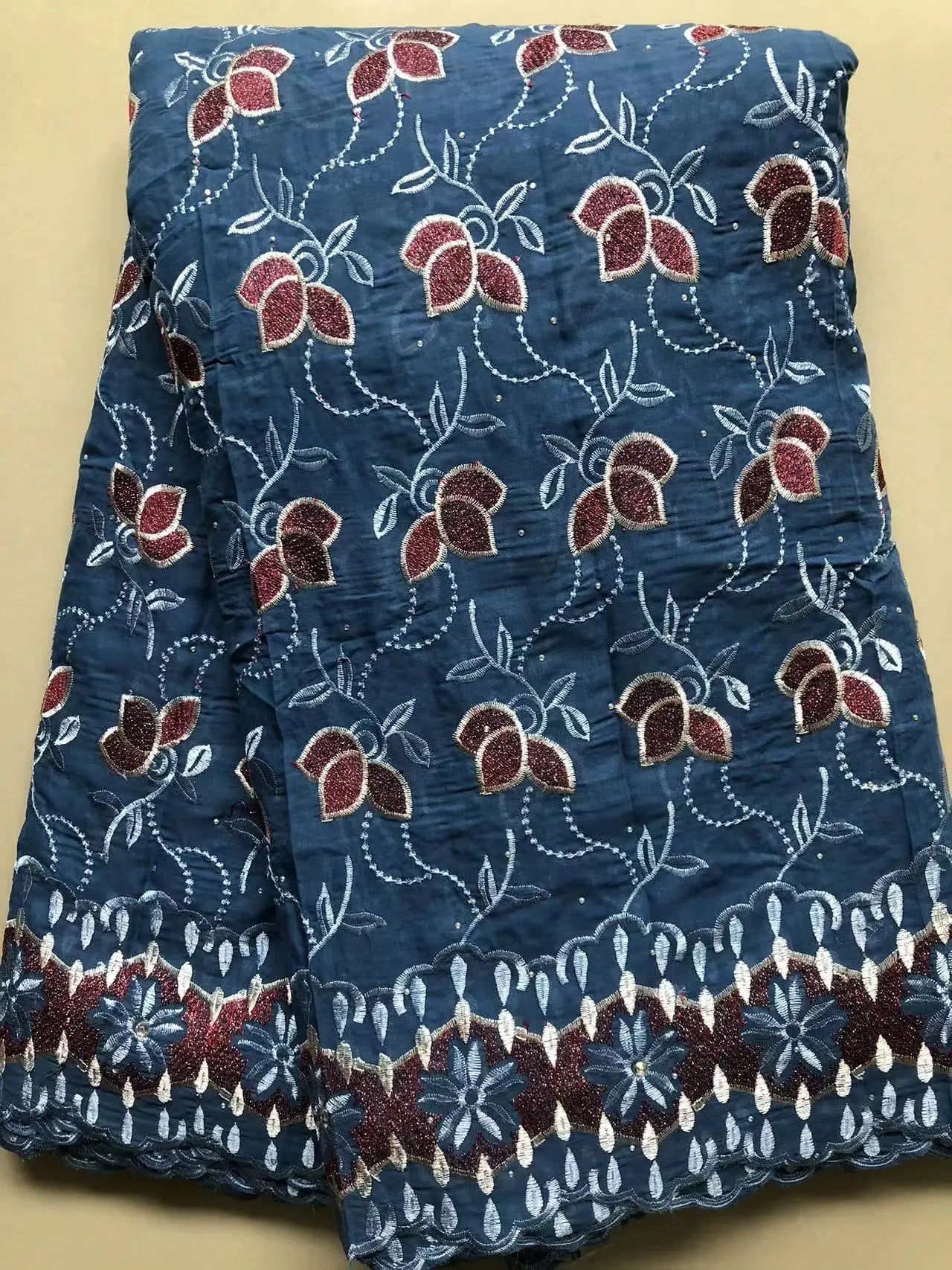 Guangdong Nigerian African Lace Fabric Swiss Voile Textile