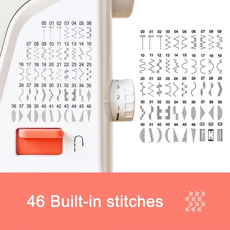 POOLIN EOC2100 Computerized Sewing Machine 107 Stitches